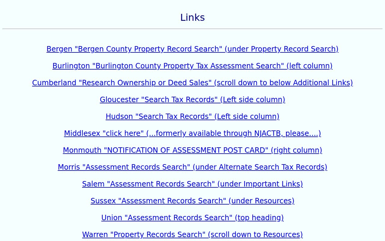 Monroe Township residents directory assessment property search