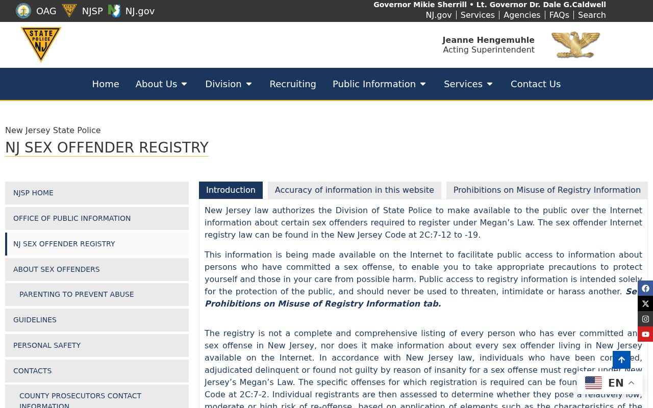 Monroe Township residents directory New Jersey State Police registry
