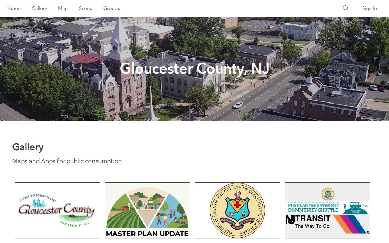 Monroe Township neighbors adjacent-parcel view in Gloucester County GIS