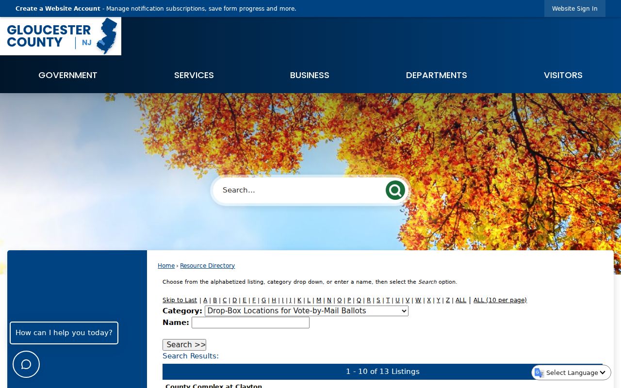 Monroe Township neighbors county resource directory search