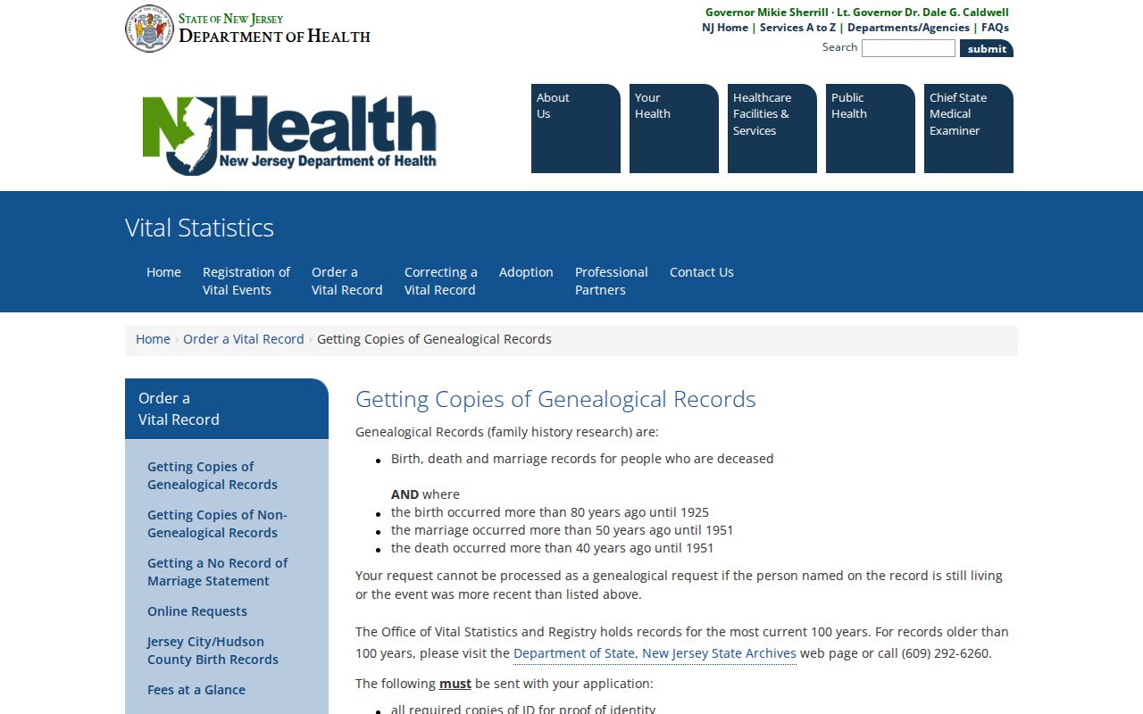 Monroe Township resident lookup through New Jersey genealogical vital records guidance